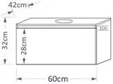 MODE 60 cm-es mosdószekrény MATT FEKETE LIKE I, LIKE II.