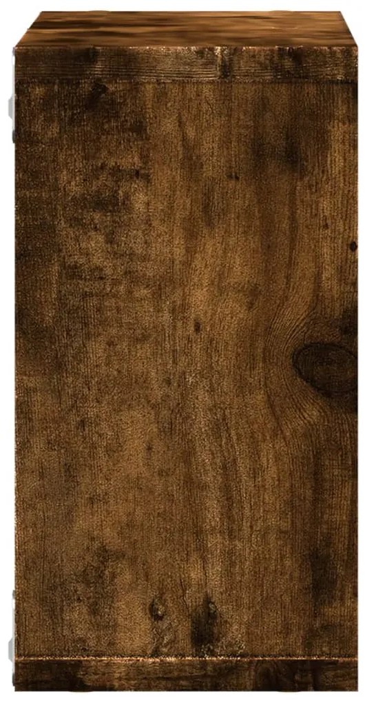 füstös tölgy színű szerelt fa faliszekrény 60 x 16 x 30 cm