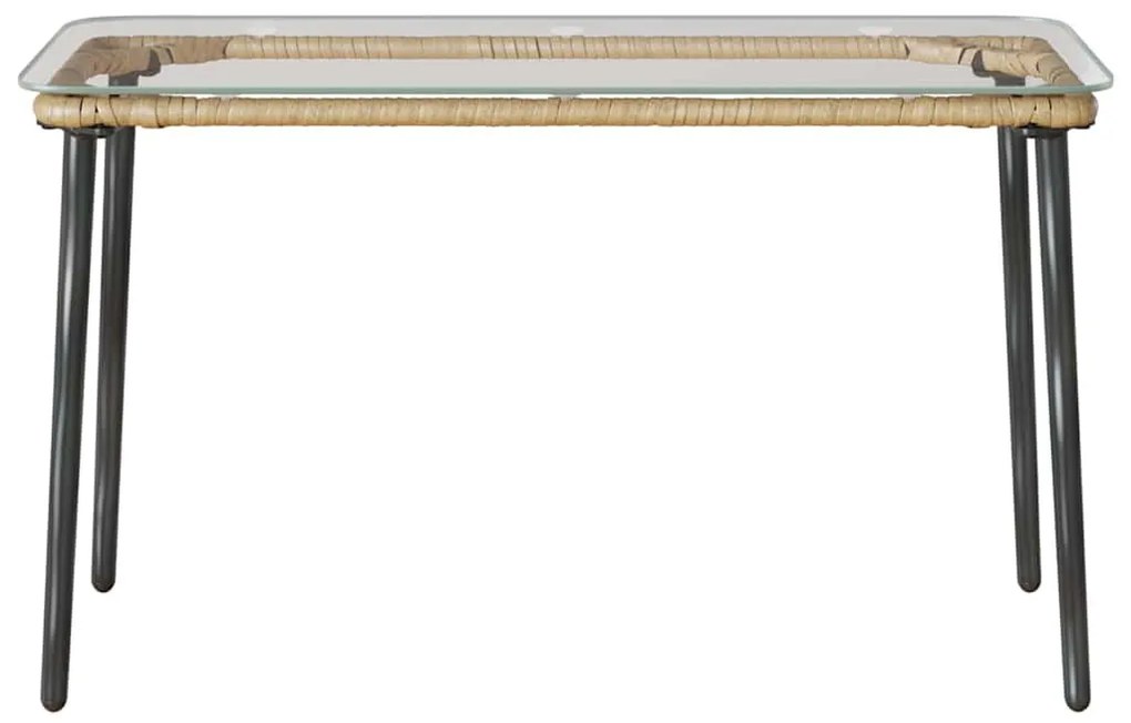 Kerti Asztal Természetes 80 x 40 x 45.5 cm Poli rattan