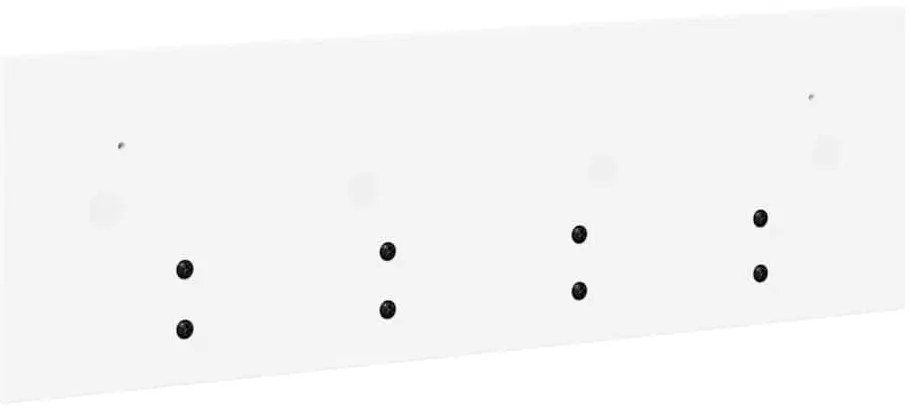 Fali Kabáthorog polcokkal Fehér 60 x 10.5 x 18 cm Faanyag