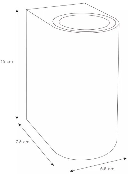 Lucide 69801/02/30 - Kültéri fali lámpa ZARO 2xGU10/35W/230V IP44 fekete
