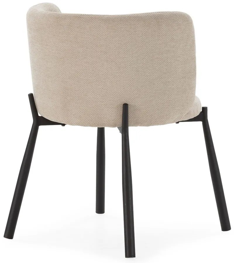 Bézs kárpitozott étkezőfotel szett 2 db-os Ginny – MOME