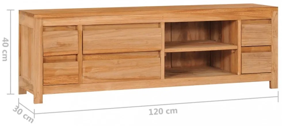 tömör tíkfa TV-szekrény 115 x 30 x 40 cm