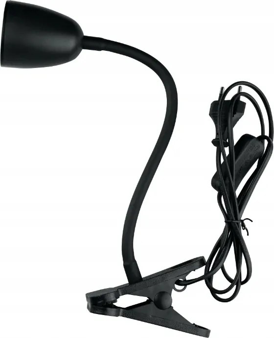 Asztali lámpa Led klippel hajlított fekete Dpm R1T-4W-B