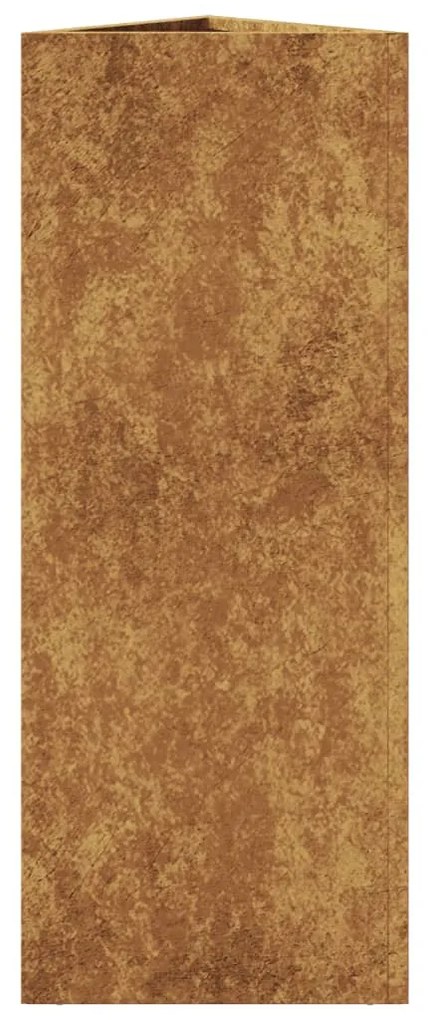 Kerti ültető háromszögletű 30x26x75 cm időjárásálló acélból