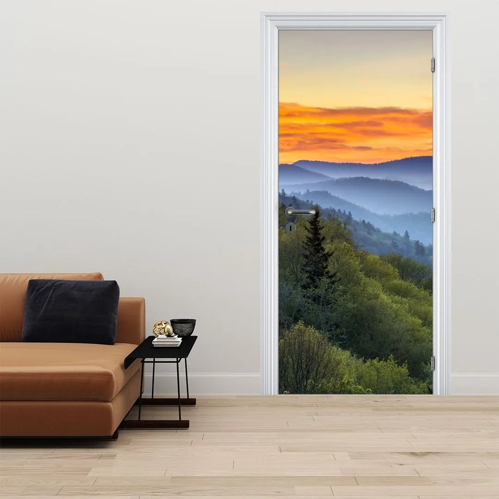 Fotótapéta ajtóra - Égbolt a hegyekben (95x205cm)