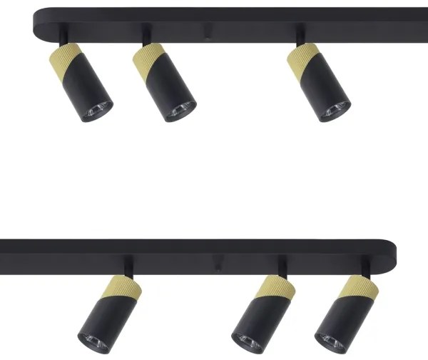 Spotlámpa NEO 6xGU10/8W/230V fekete/arany