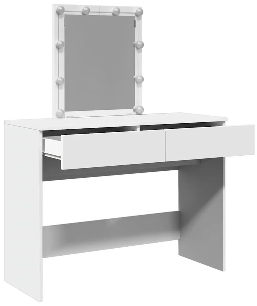 fehér fésülködőasztal LED-del 100 x 40 x 130 cm