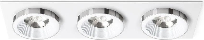 RENDL SHARM SQ III zápustná bílá chrom 230V LED 3x10W 24° 3000K