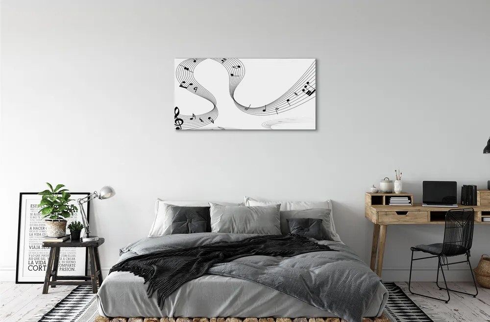 Canvas képek Violinkulcs 100x50 cm