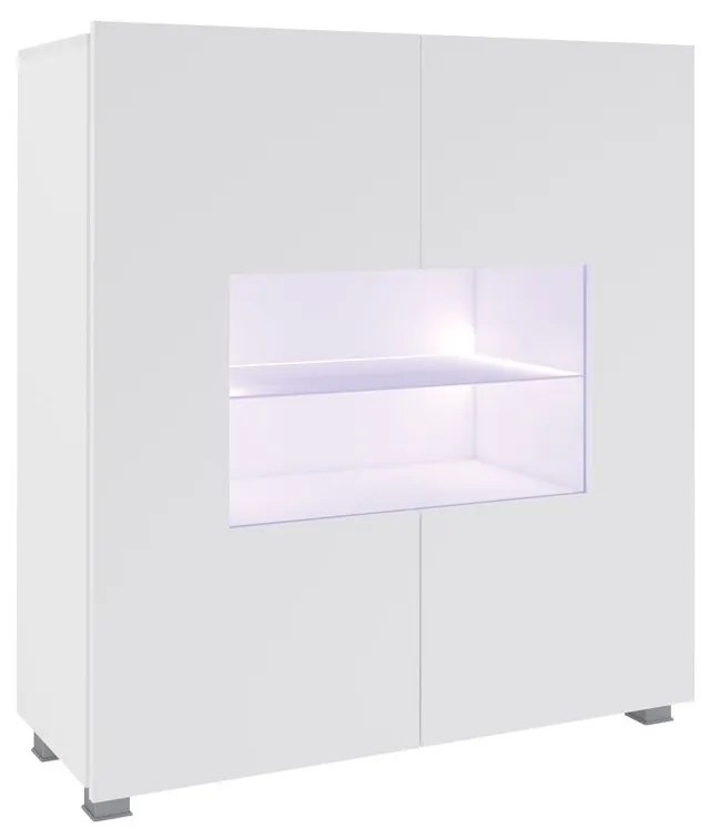 Vitrin Brenali BR01 (fekete + fényes fekete) (kék LED világítás). 1053847