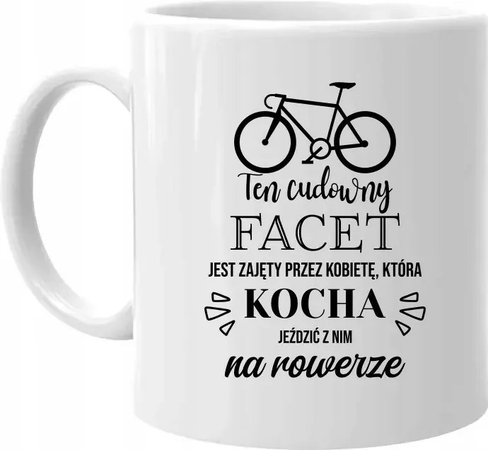 Elfoglalt egy nő, aki szeret vele kerékpározni Bögre