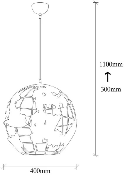 Csillár zsinóron FELLINI 1xE27/40W/230V