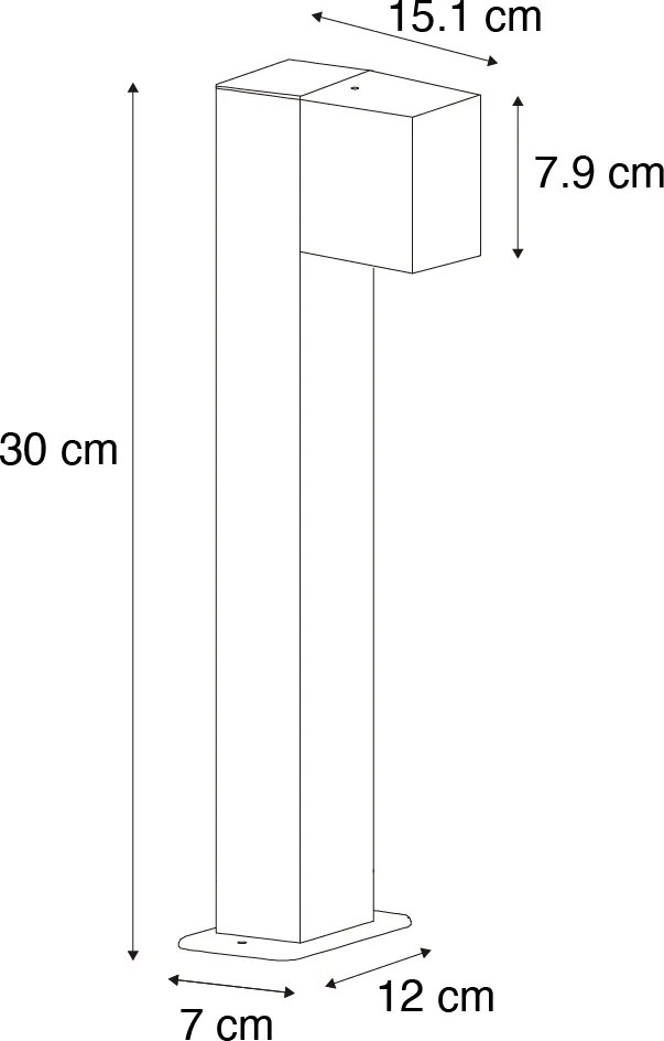 Okos kültéri állólámpa rozsdabarna 30 cm IP44 WiFi GU10-zel - Baleno