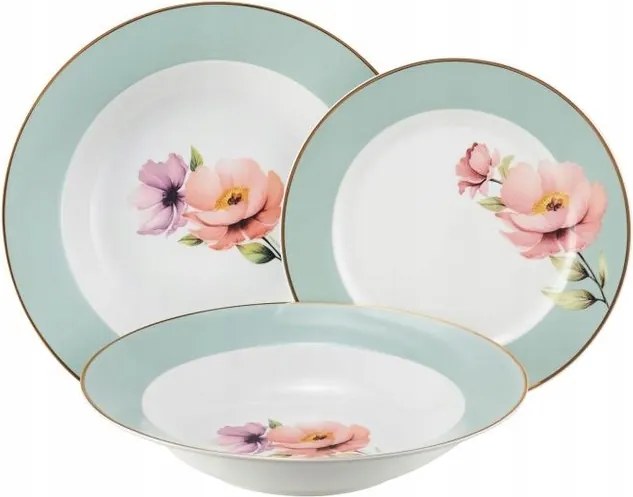 Flores 6 személyes étkezőgarnitúra 18 részes Ambition