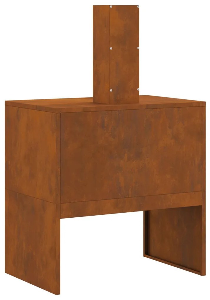 Tűzrakó Barna 60 x 40 x 96 cm időjárásálló acél