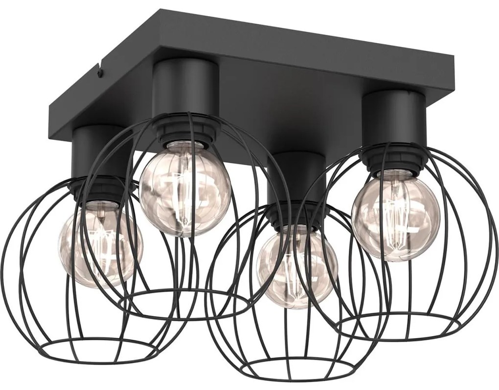 Spotlámpa LAPS 4xE27/15W/230W fekete