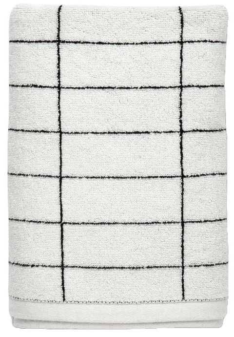 Fehér pamut fürdőlepedő 70x140 cm Tile Stone – Mette Ditmer Denmark