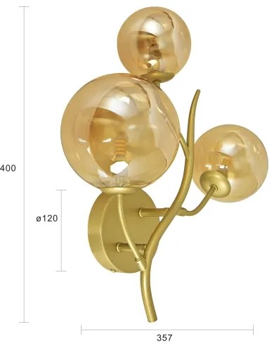 Brilagi - LED Fali lámpa MISTEL 3xG9/3W/230V arany