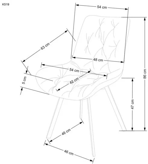 K519 forgatható étkezőszék bézs