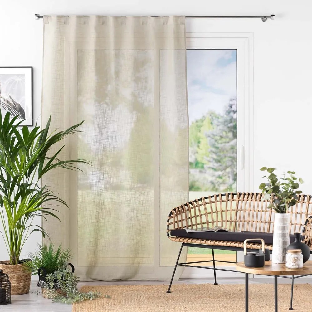 Barna átlátszó függöny 140x240 cm Haltona – douceur d'intérieur