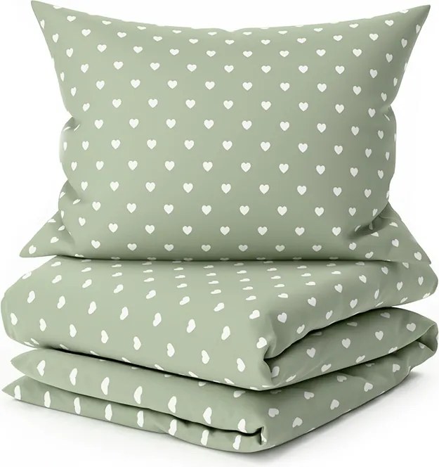 Pamut ágyneműhuzat SAGHEARTS POLY zöld Ágyneműhuzat mérete: 70 x 90 cm | 140 x 220 cm