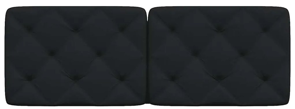 fekete szövet fejtámla párna 120 cm