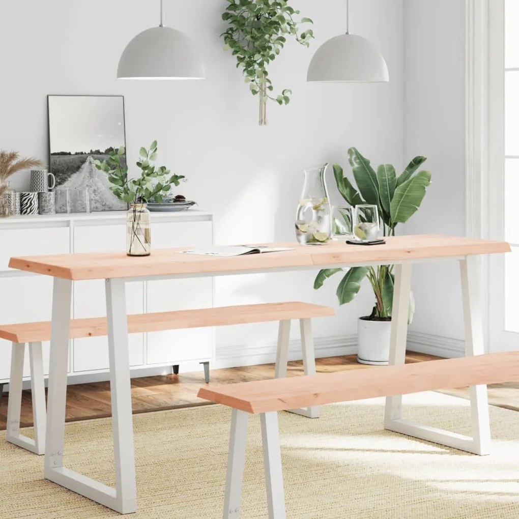 kezeletlen tömör fa asztallap 180x40x(2-6) cm