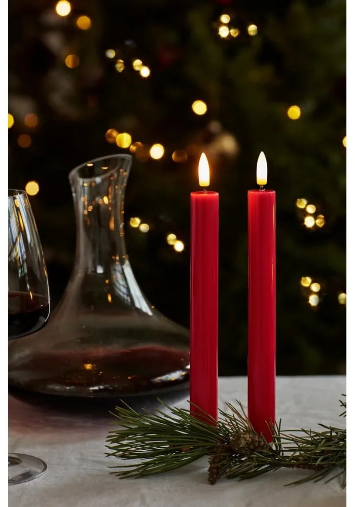 Elemmel működő LED gyertya szett 2 db-os (magasság 22 cm) Sille – Sirius