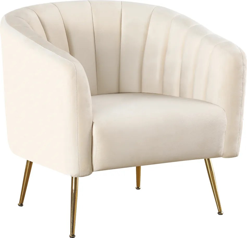 Design fotel, bézs Velvet szövet/gold króm-arany, BAGY