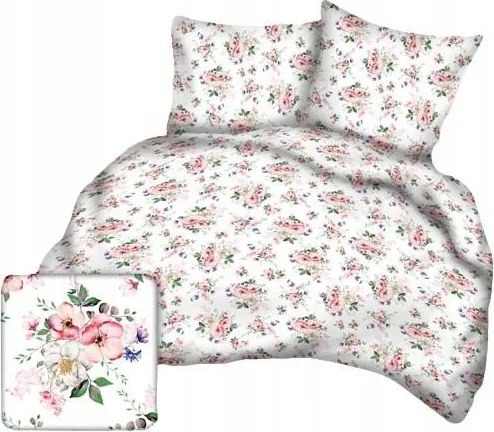 Fakéreg párnahuzat 70x80 78b fehér almafa virág zöld levelek cipzáras