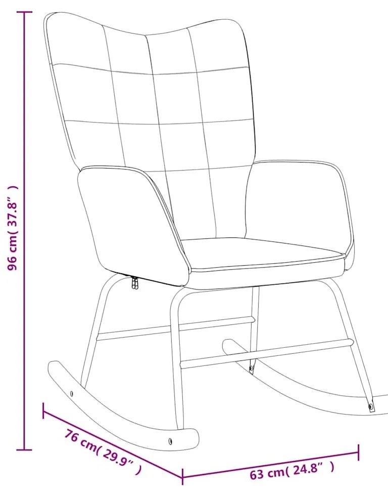 bordó szövet hintaszék