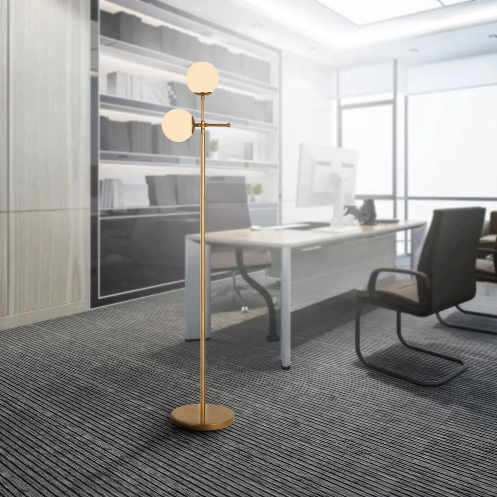 Kruva aranyszínű állólámpa, magasság 174 cm - Squid Lighting