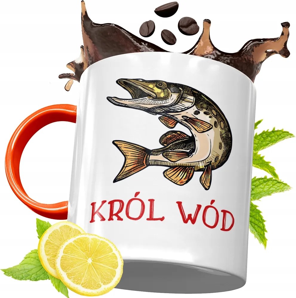 Narancssárga Bögre Horgászoknak Ajándék fényképes nyomtatással