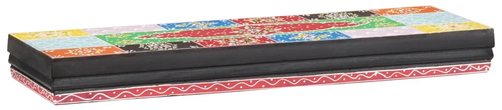 3 darabos fali polc szett 100x20x6 cm tömör mangófából