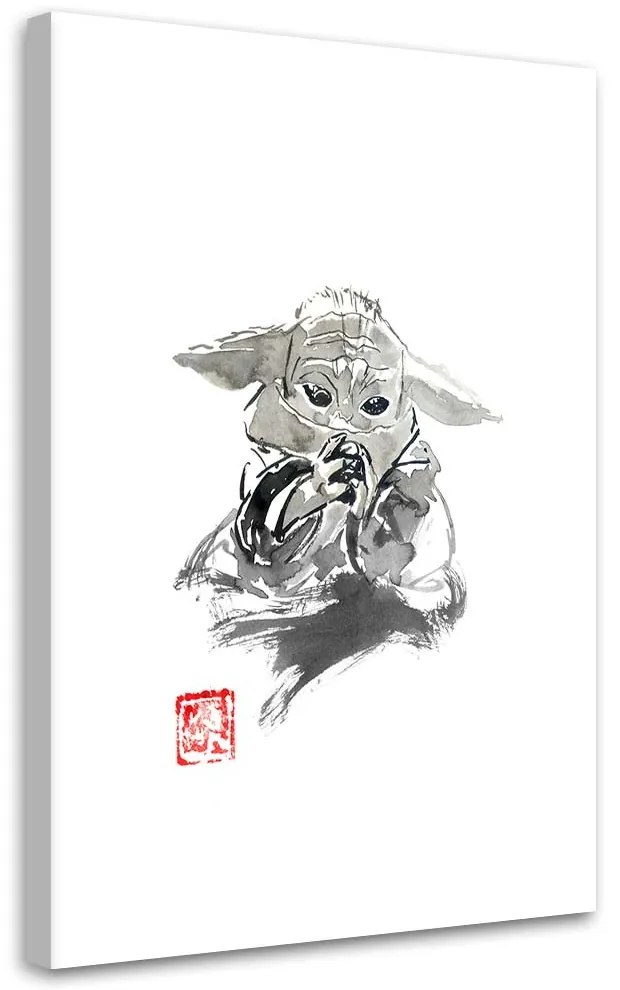 Gario Vászonkép Star Wars, Baby Yoda - Péchane Méret: 60 x 90 cm