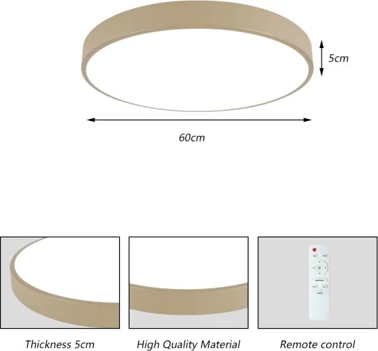 Brilagi - LED dimmelhető lámpatest POOL LED/60W/230V 3000-6000K Ø 60 cm bézs + távirányító