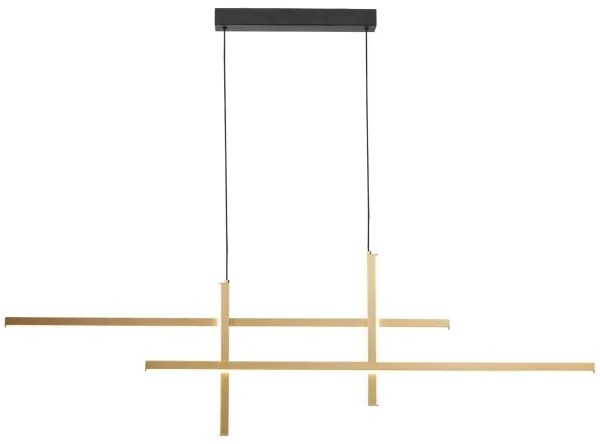 Zuma Line 22008P-BK/GD - LED Csillár zsinóron EDGE LED/42W/230V 3000/4000/6000K