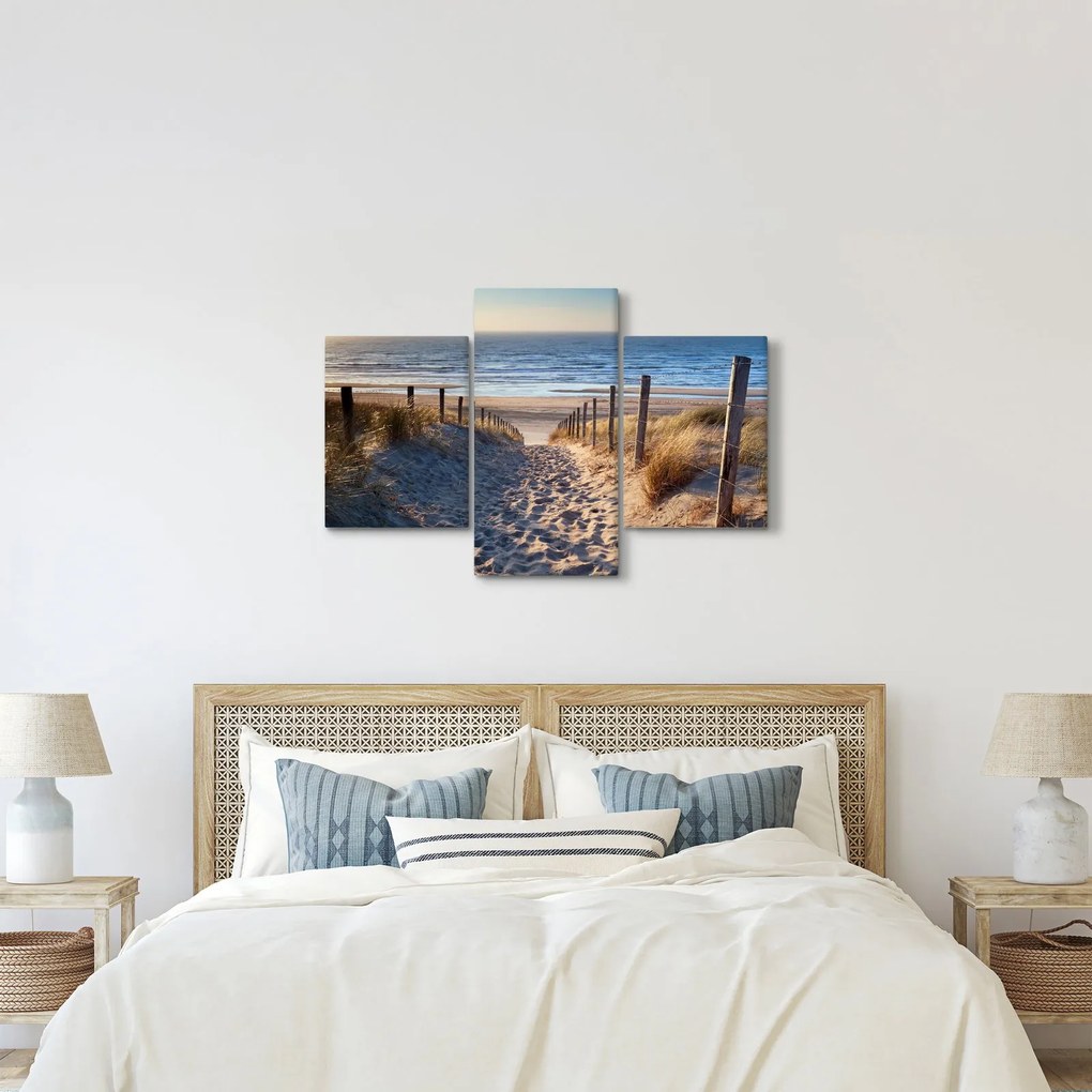 Kép - Út az északi-tengeri strandra, Hollandia (90x60 cm)