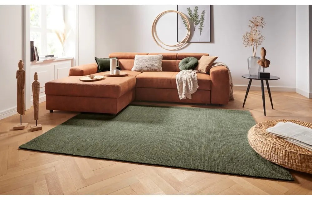Supersoft sötétzöld szőnyeg, 160 x 230 cm - Mint Rugs