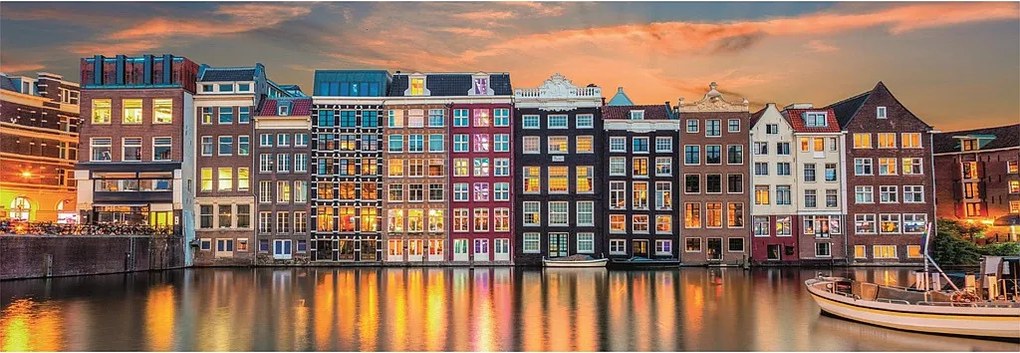 Amsterdam Bright 1000 db-os panoráma Compact puzzle Clementoni