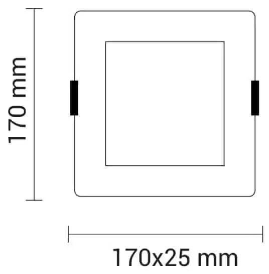 Mennyezetbe építhető led panel fehér optonica 2450