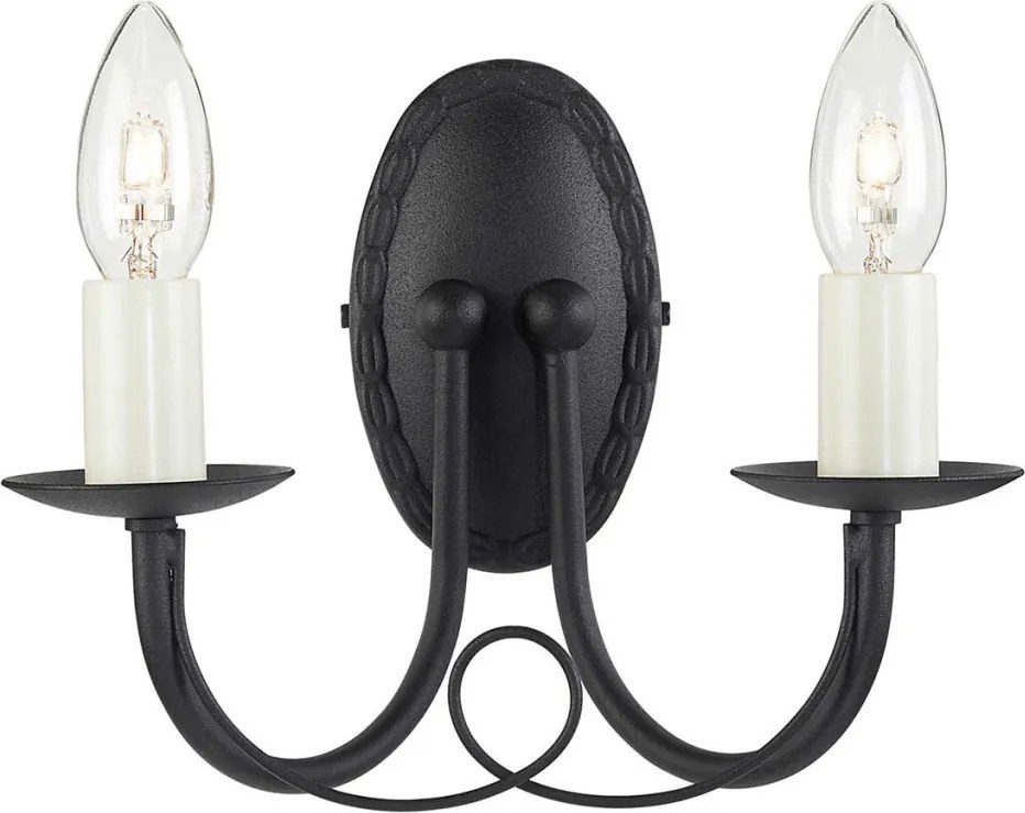 Elstead Lighting MINSTER MN2-BLACK Fali lámpa 2x60W/E14