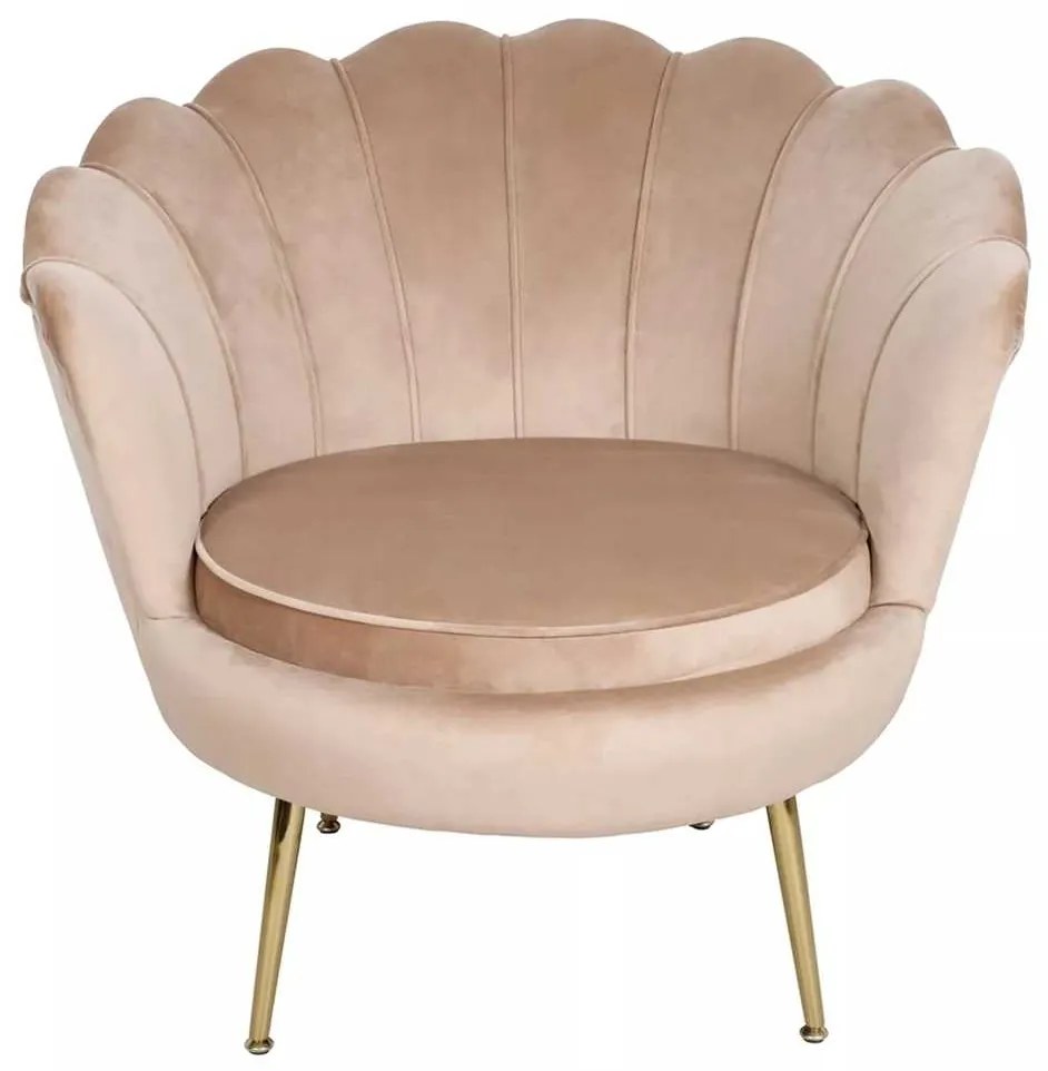 Ionia Velvet fotel, bézs