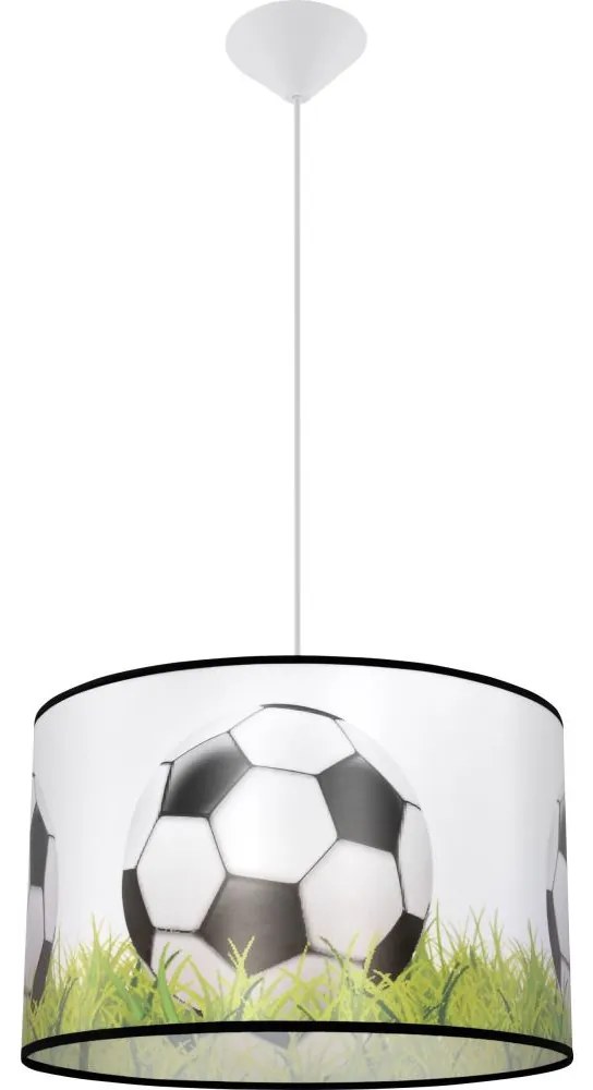Sollux SL.1429 - Gyerek csillár zsinóron FOOTBALL 1xE27/15W/230V átm. 40 cm