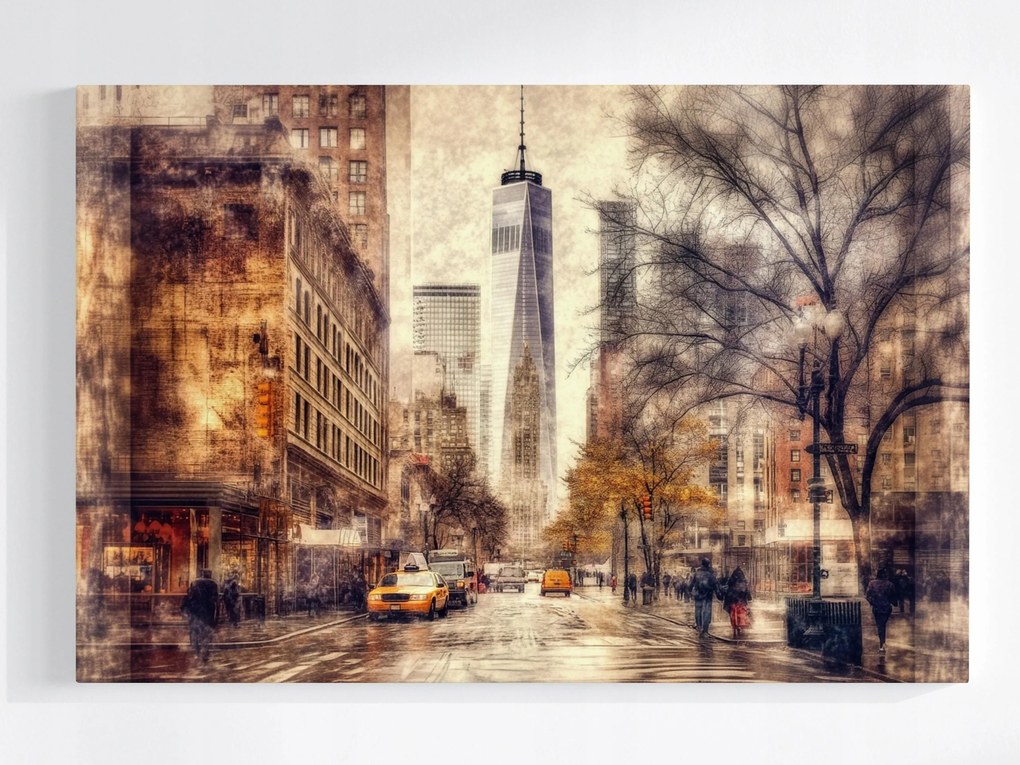 Poszter New York Város New York Manhattan Vintage 60x40