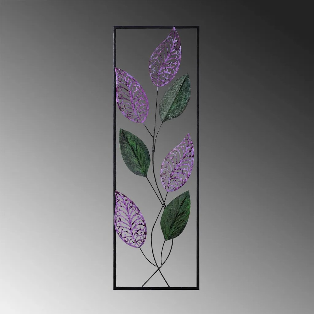 Leaf fém fali dekoráció, 90×32 cm