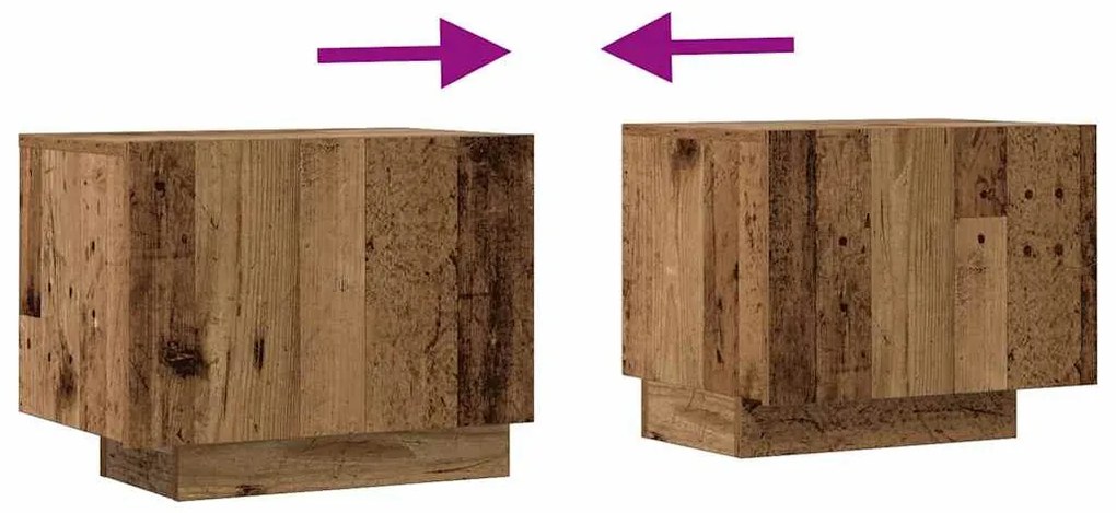 antik hatású szerelt fa TV-szekrény 100 x 35 x 40 cm