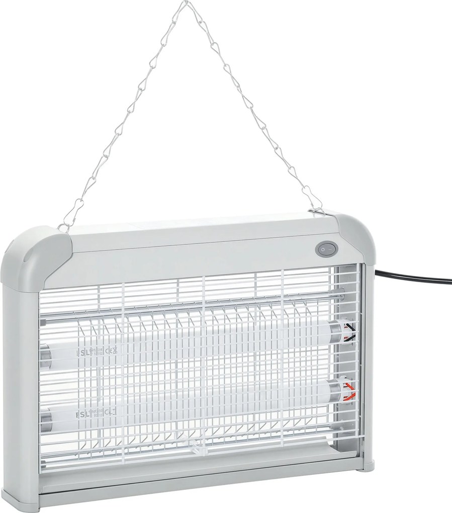 Outsunny Elektromos Szúnyogriasztó Lámpa UV Fény 20W Két Csővel 60m² Területfedés Bel- és Kültéri Használatra 39x7.5x26.5 cm Fehér | Aosom