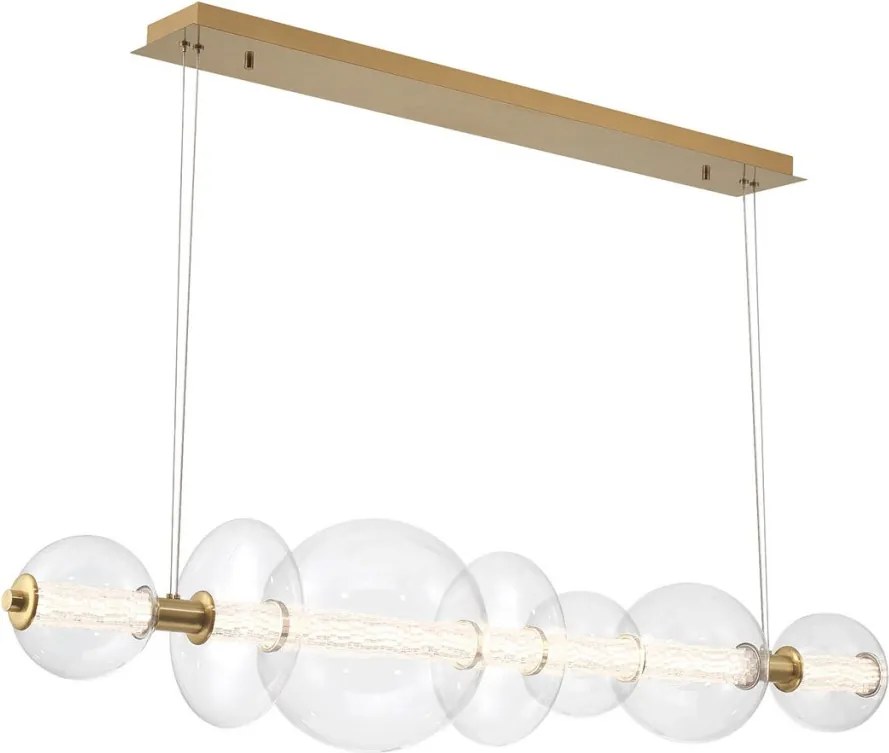 ELSTEAD QN-ATOMO-LP7-BG ATOMO Modern Függesztett Lámpa Átlátszó, Csiszolt Arany LED IP20